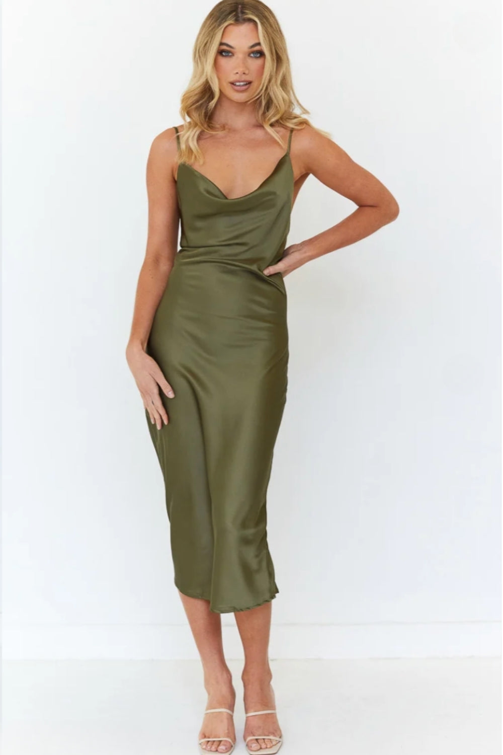 Vestido Satin Oliva