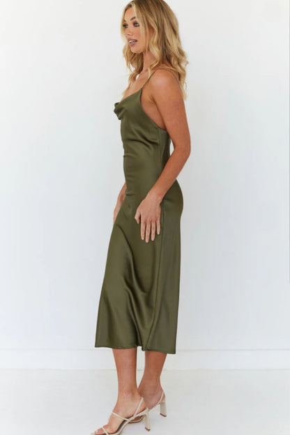 Vestido Satin Oliva